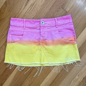 🏄🏼‍♀️ Billabong Pink and Yellow Tie-Dye Ombre Skirt 🌈
